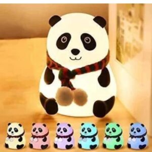 Nexuss Panda Lamp Cute Silicone Kawaii Night Lamp For Bedroom With Touch Gesture 7Color Night Lamp